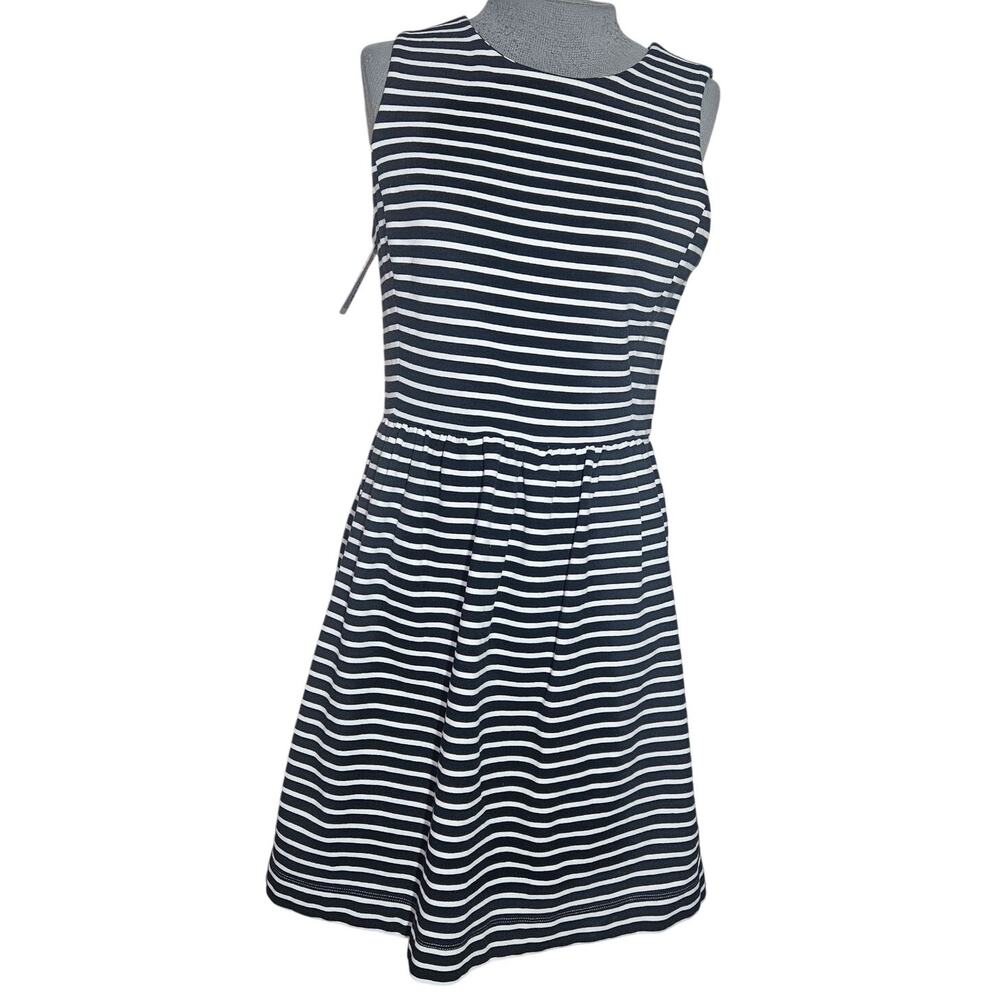 J Crew Striped Sleeveless Dress with Pockets Size Small